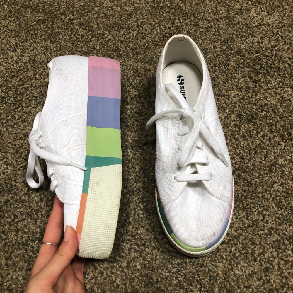 Rainbow white platform supergas!